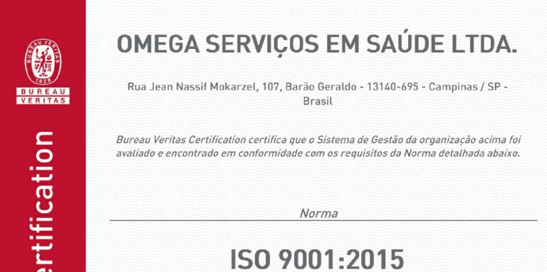 Read more about the article Omega Serviços de Saúde é triplamente certificada