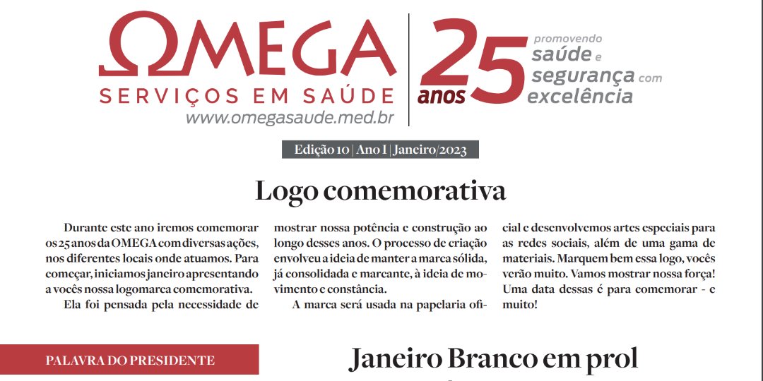 Jornal Omega – Edição 10 – Ano 1 – Janeiro/2023