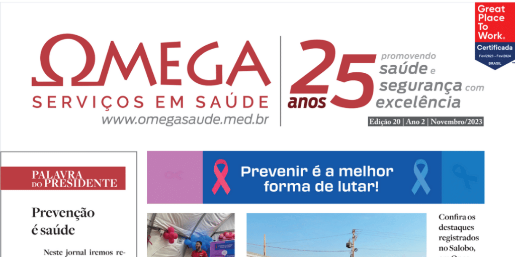 Leia mais sobre o artigo Jornal OMEGA – Edição 20 – Ano 2 – Novembro/2023